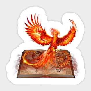 Graphic Style Phoenix Sticker